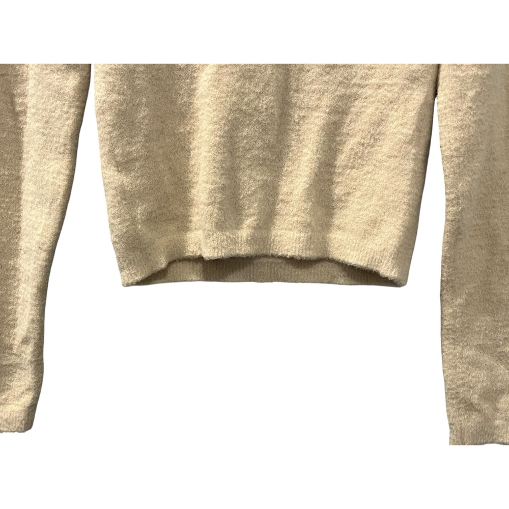 Aritzia Wilfred Free Ivory Size Medium Long Sleeve V-Neck Sweater Soft Stretchy - Picture 6 of 7